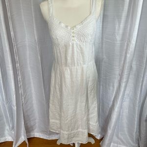 Loft Ann Taylor White Linen Dress🤍